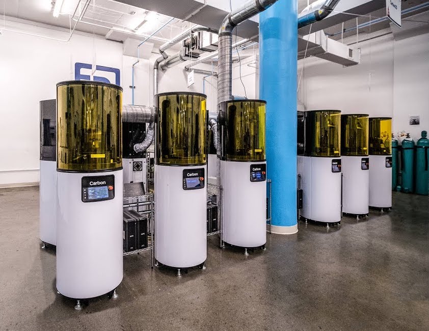 Carbon 3D printers installed inside one of Fast Radius' microfactories. Photo via Fast Radius.