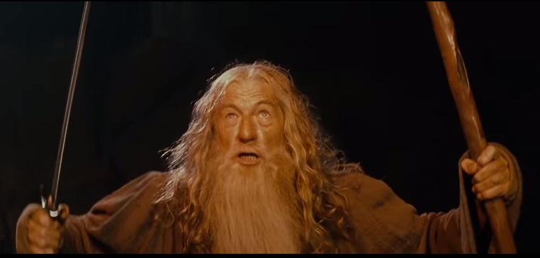 Gandalf the Grey acts as sentinel in Lord of the Rings. Screenshot via: New Line Cinema