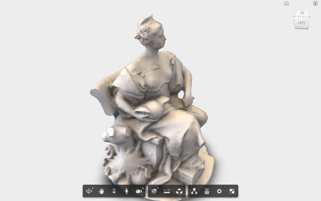 一个微型雕塑的3D模型捕获在Autodesk重拍。Mitko Vidanovski的模型。截图via: Autodesk重拍图库