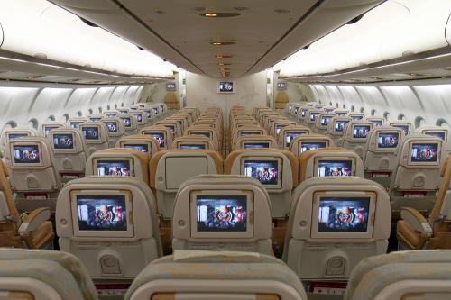 阿提哈德航空公司配备显示器的座位现在可以用3D打印部件取代。摄影:Konstantin Von Wedelstaedt