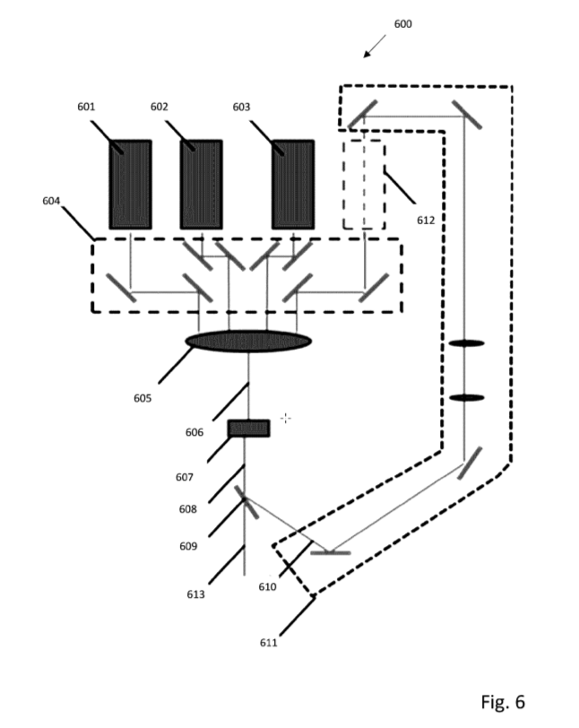 该专利的图6说明了一个轻回收系统。图像通过Seurat Technologies，Inc。