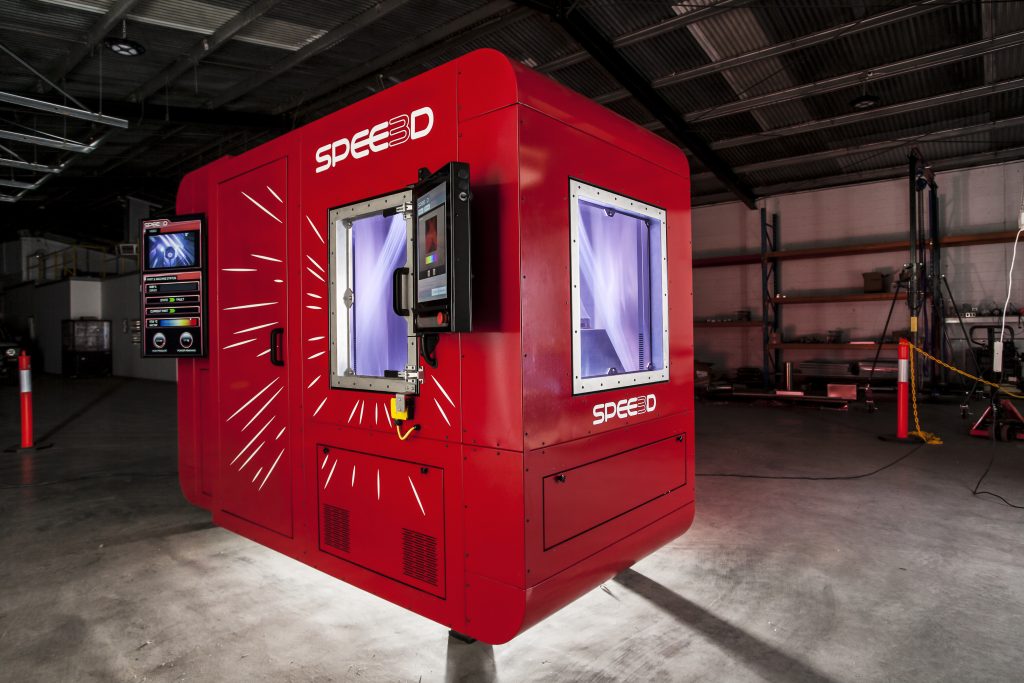 SPEE3D的LightSPEE3D是世界上第一台利用超音速3D沉积（SP3D）技术的金属3D打印机。