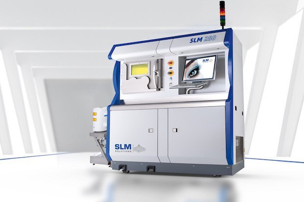 An SLM Solutions 280 metal 3D printer, one of the metal 3D printers used by CTC. Photo via SLM Solutions.