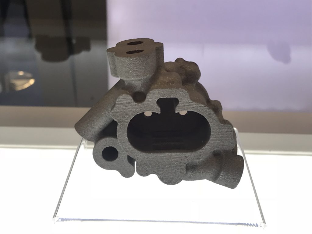 金属3D打印样品Stratasys。摄影:博·杰克逊
