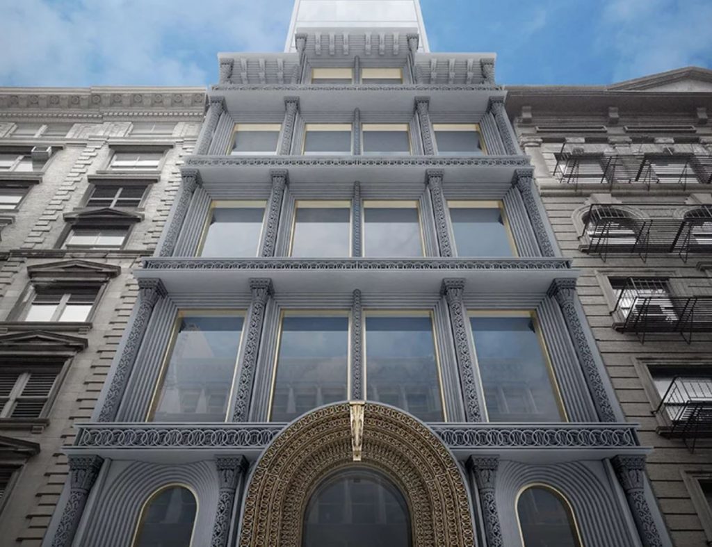 Render of a facade produced with 3D printing. Image via EDG.