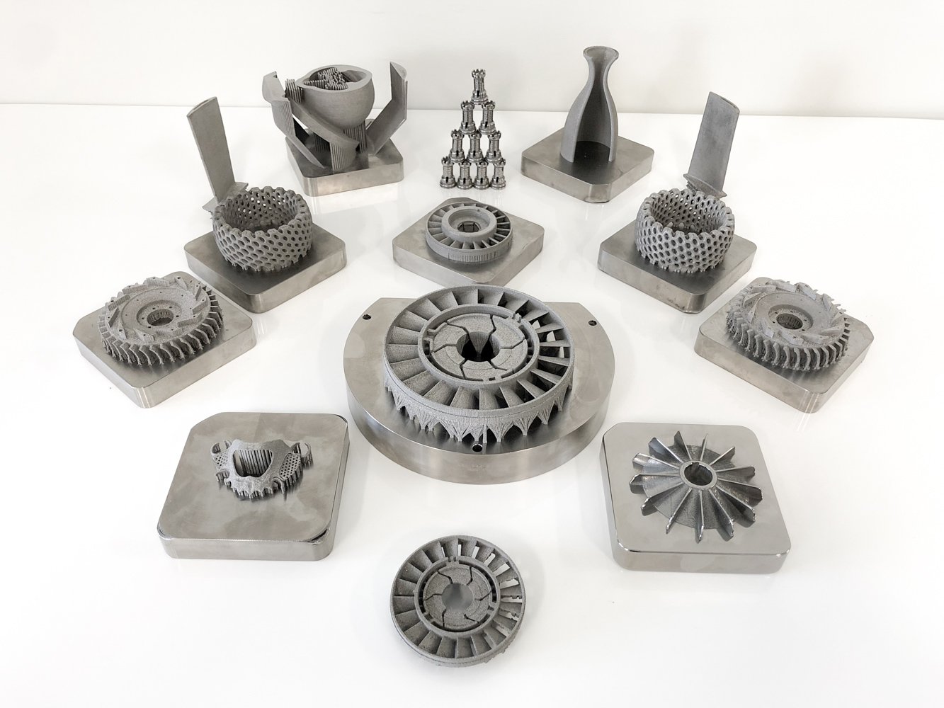 Metal 3D printed samples from Aurora Labs. Image via Aurora Labs