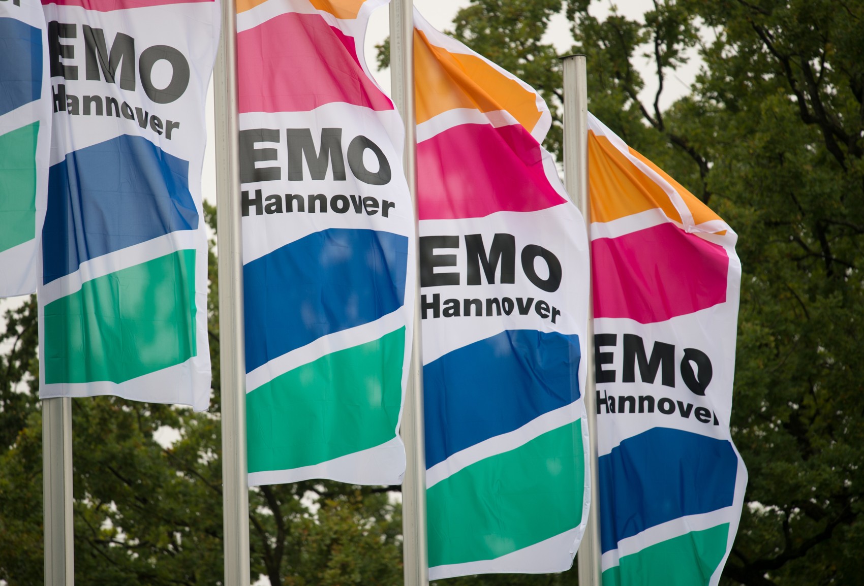 EMO Hannover flags. Photo via EMO.