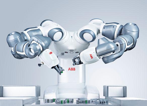 ABB合作机器人。照片通过ABB机器人公司。