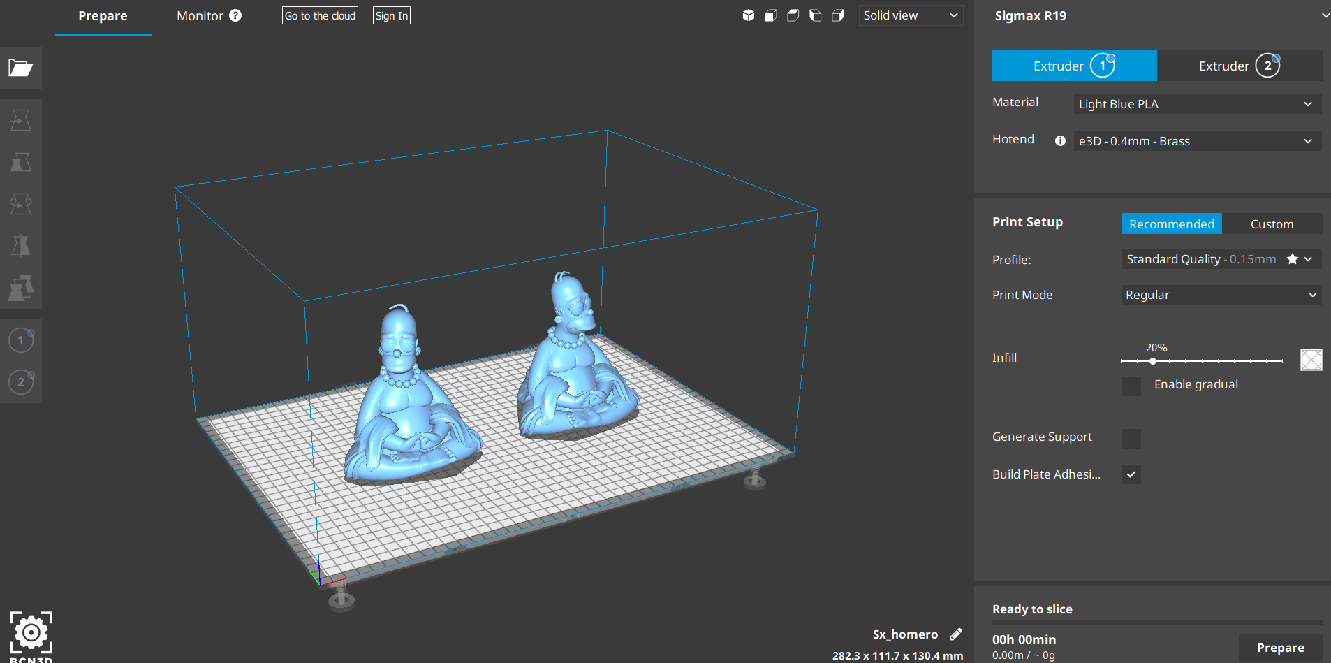 BCN3D CURA用户界面。图片由3D打印行业。