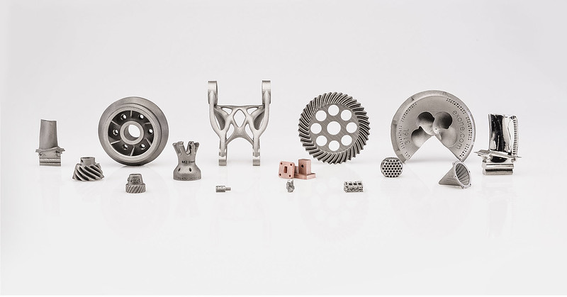 Parts 3D printed using ExOne's 20+ qualified materials. Photo via ExOne.