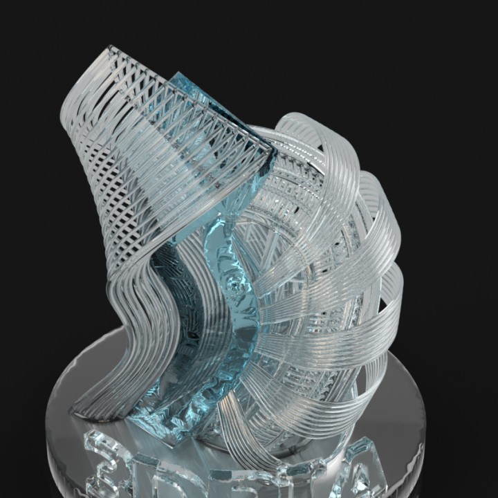 Sruthi Venkatesh的Triumph Spire赢得了2018年的奖杯设计比赛。图片通过3D打印行业。