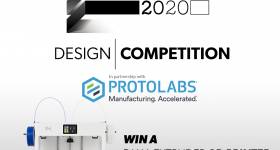 今年的3D打印奖奖杯设计比赛的获胜者将赢得一个手工艺机器人流IDEX XL 3D打印机。图像通过3D打印行业。