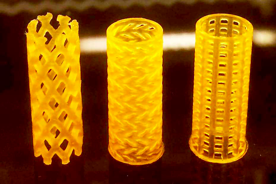 苏黎世ETH研究人员的三个不同的3D打印支架设计。