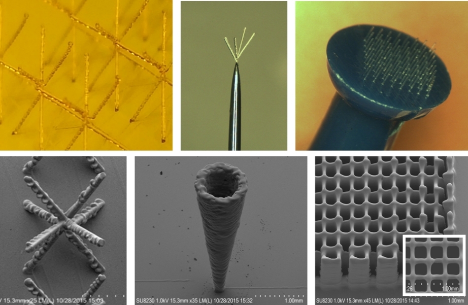 微观结构3D通过气溶胶射流打印。通过Optomec图像。