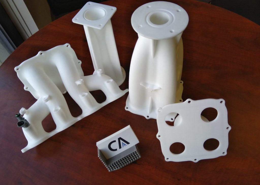 由坎伯兰添加剂客户订购的一组3D打印零件。