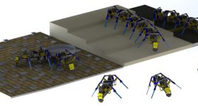 3D打印的四足群机器人。图片来自圣母大学。