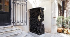3D打印的分生组织墙。通过David Andreen和Ana Goidea的照片。
