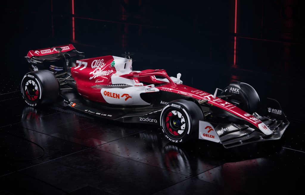 阿尔法罗密欧赛车Orlen 2022 Formula 1赛车。