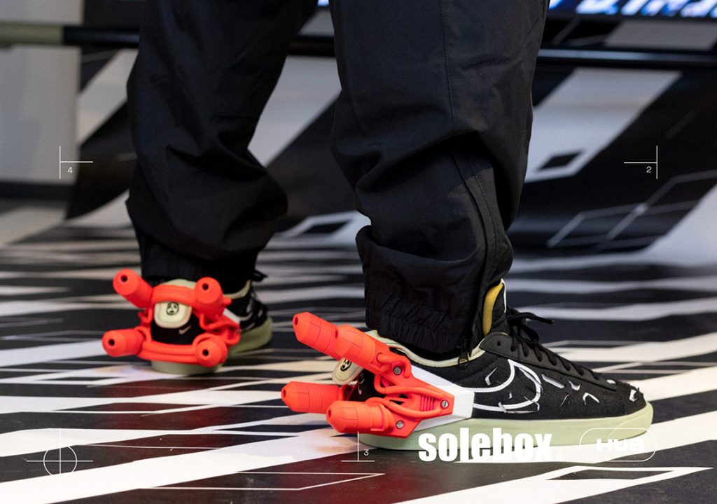 耐克开拓者低位训练师的十个原始3D印刷鞋跟设计之一。