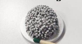 The 30mm flu virus model 3D printed by MetShape. Photo via MetShape.