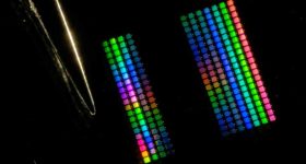 这项技术被用于3 d打印完整的颜色spectrum. Photo via ETH Zurich.