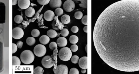 Steel 3D printing powder produced using surface grinding. Images via IISc.