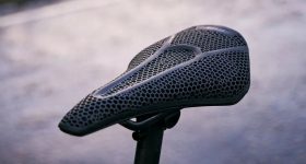 The Argo Adaptive short-nosed saddle's 3D printed lattice. Photo via Fizik.