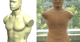 CAD渲染（左）和概念证明LATM手术模拟器（右）。图像通过Cureus。