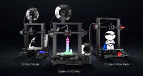 Creality的Ender-3，Ender-3 V2 Neo和Ender-3 Max Neo 3D打印机。通过碎片图像。