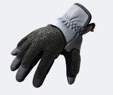 高度柔韧性的冲击力填充了碳的手套。通过碳图像。