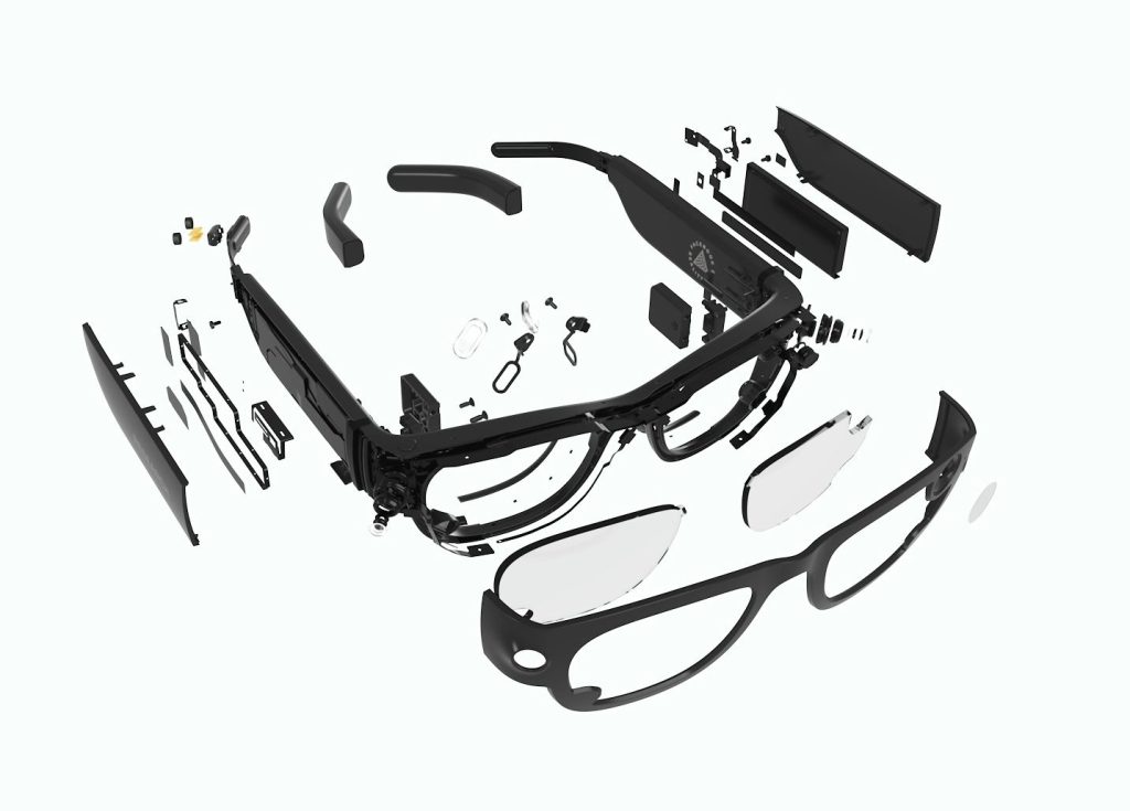 A render of Meta's prototype Aria smartglasses. Image via Meta.
