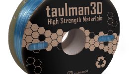 Taulman3d的100％回收Enviro Petg 3D打印丝的线轴。图片通过Taulman3d。
